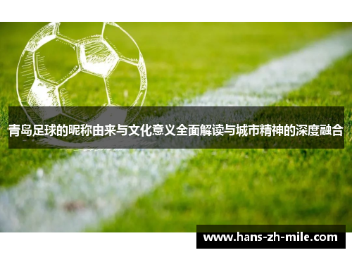 青岛足球的昵称由来与文化意义全面解读与城市精神的深度融合